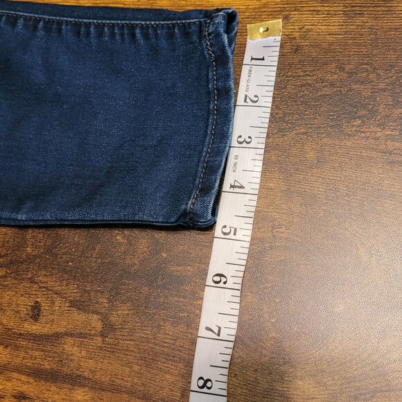 KFTK Jeans Size 8 Viv Toothpick Skinny Mid Rise Button Flap Dark Wash Stretch - Picture 11 of 12